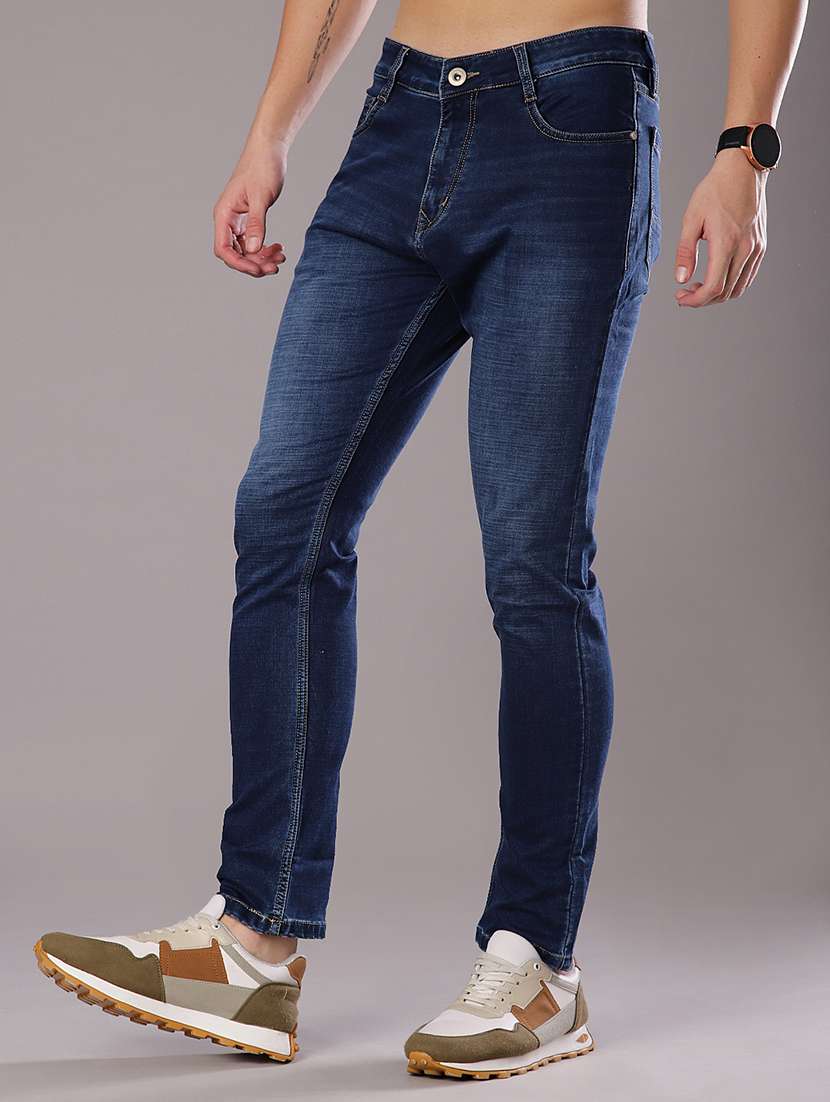 men washed mid rise full length jeans - 21999816 -  Standard Image - 1