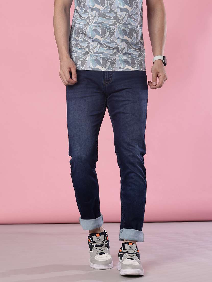 men washed mid rise full length jeans - 21999818 -  Standard Image - 1