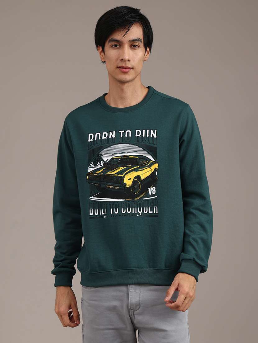 men printed long sleeve regular fit sweatshirt - 21999849 -  Standard Image - 1