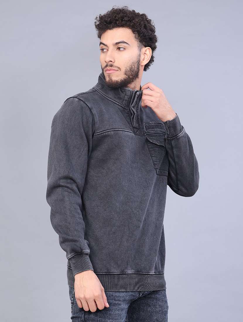 men solid long sleeve sweatshirt - 21999850 -  Standard Image - 1