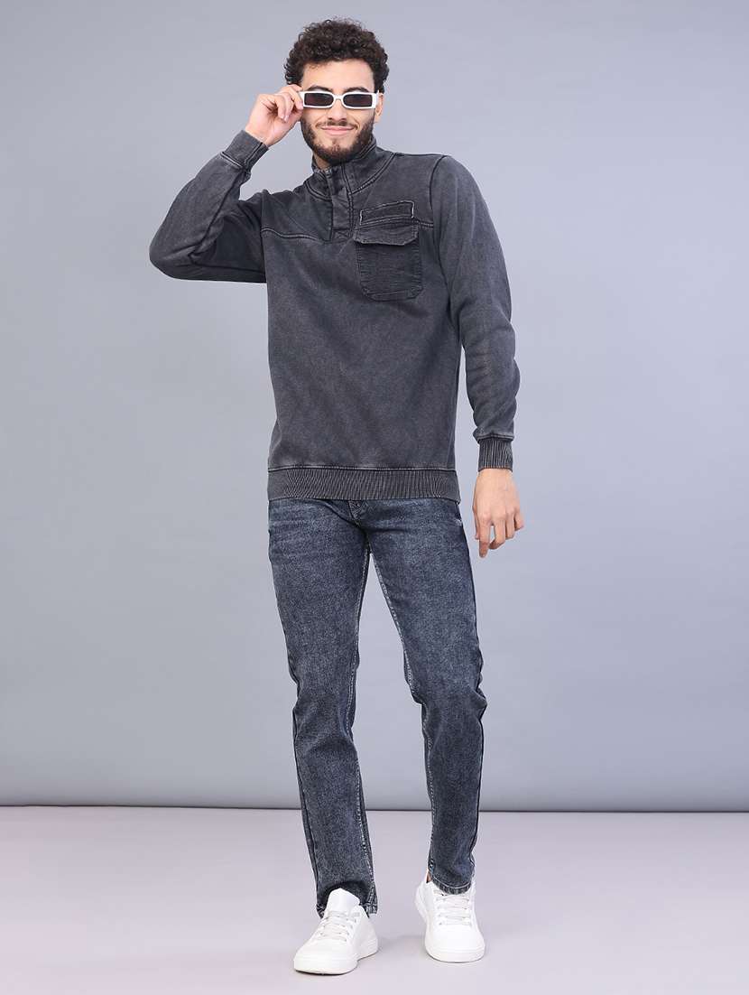 men solid long sleeve sweatshirt - 21999850 -  Standard Image - 4