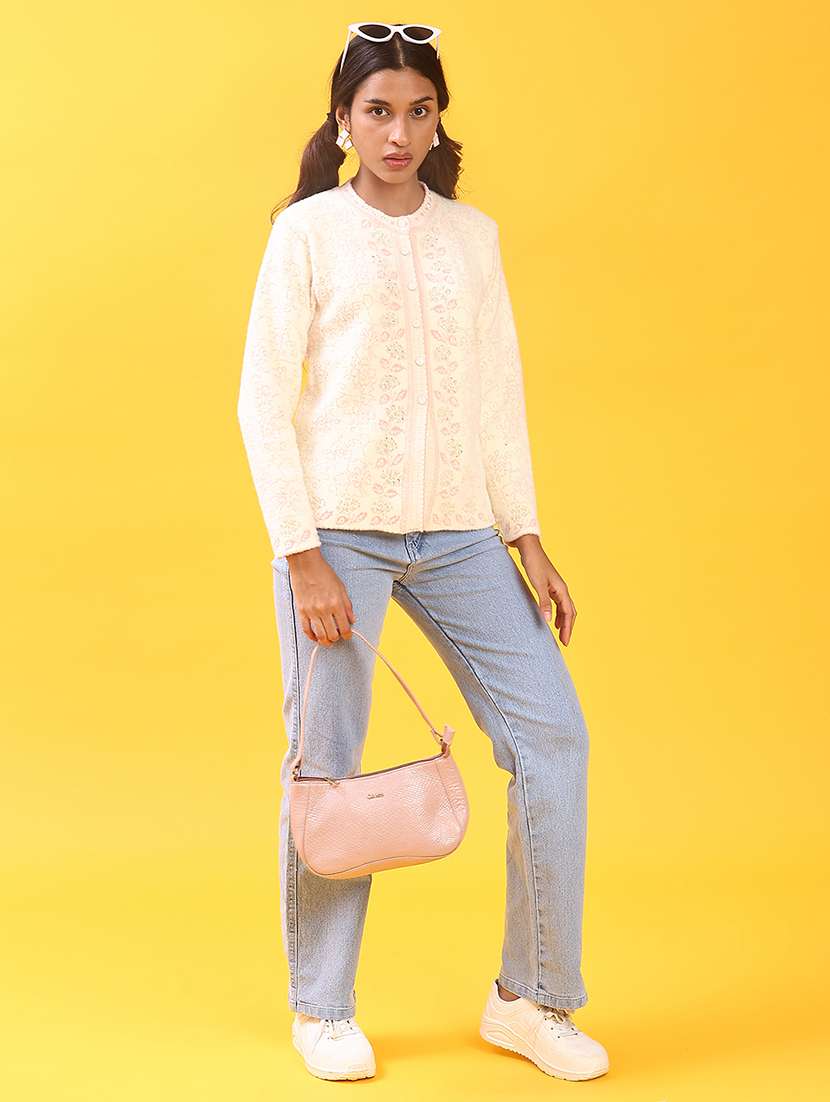 women self design long sleeve cardigan - 21999858 -  Standard Image - 4