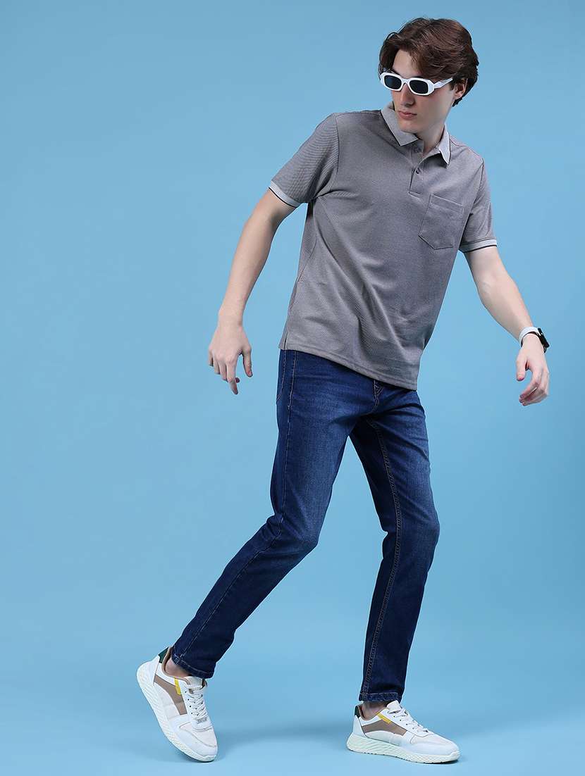 men solid mid rise slim fit jeans - 21999903 -  Standard Image - 4