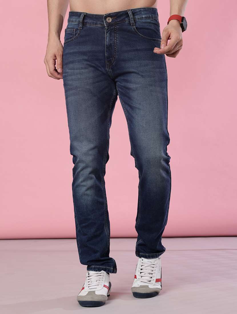 men washed mid rise full length jeans - 21999905 -  Standard Image - 1