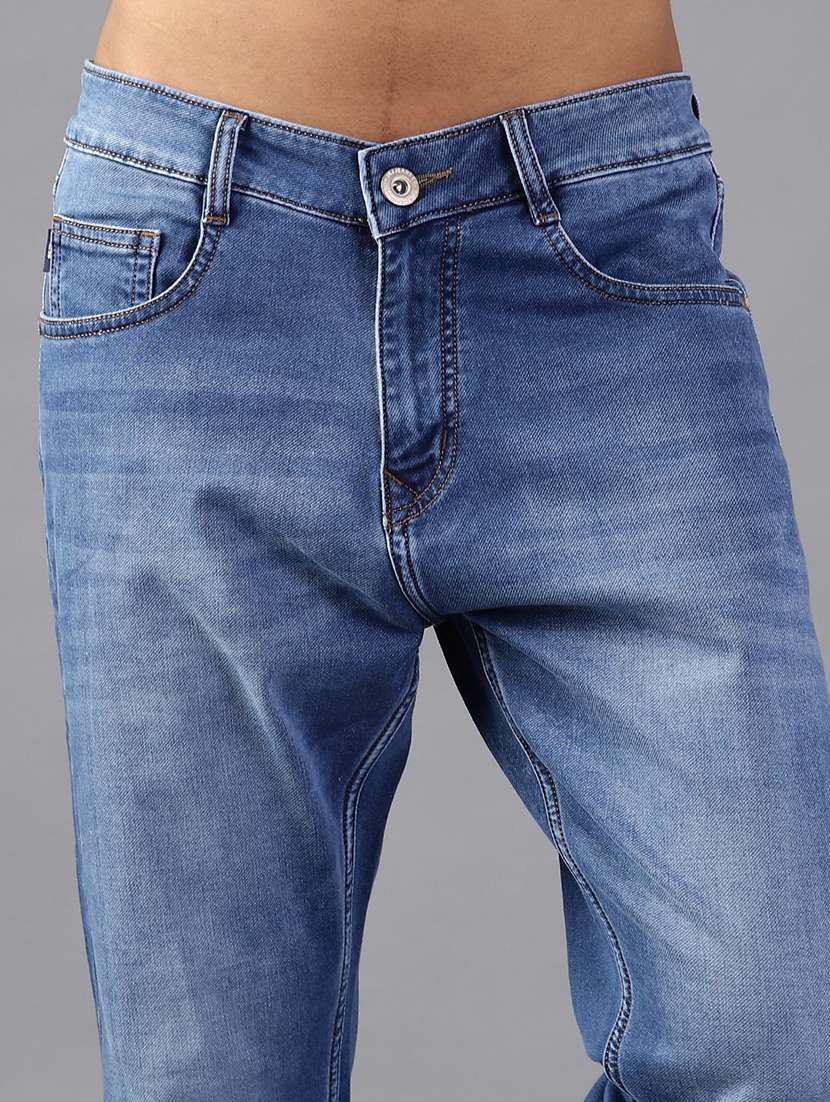 men solid mid rise tapered fit jeans - 21999938 -  Standard Image - 4