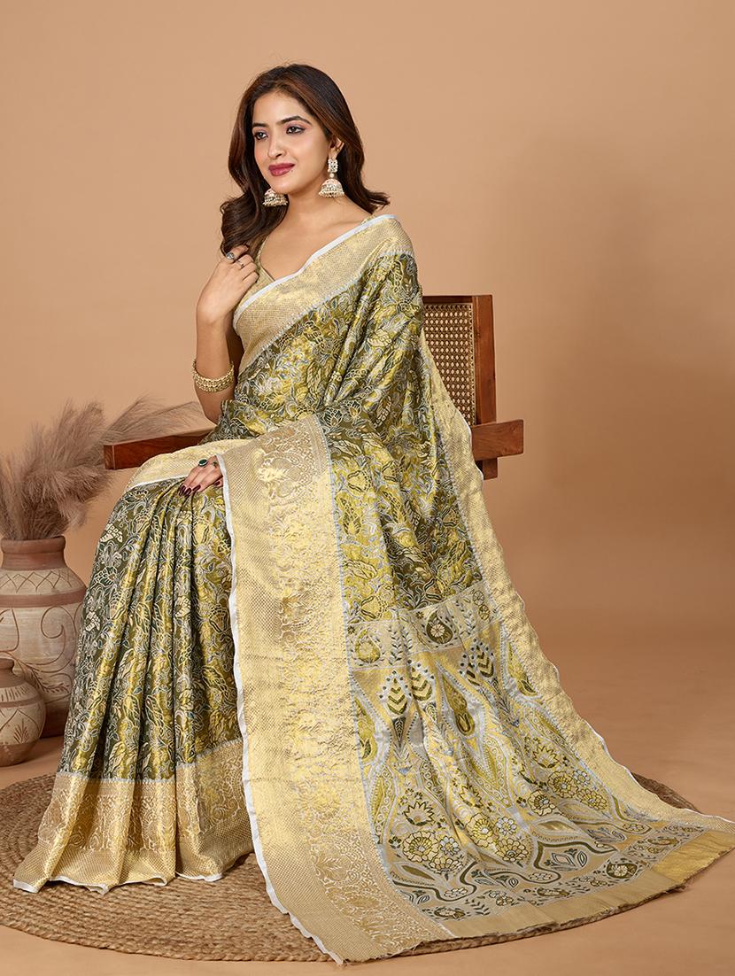 women self design kanjivaram saree with blouse - 21999982 - Standard Image - 1