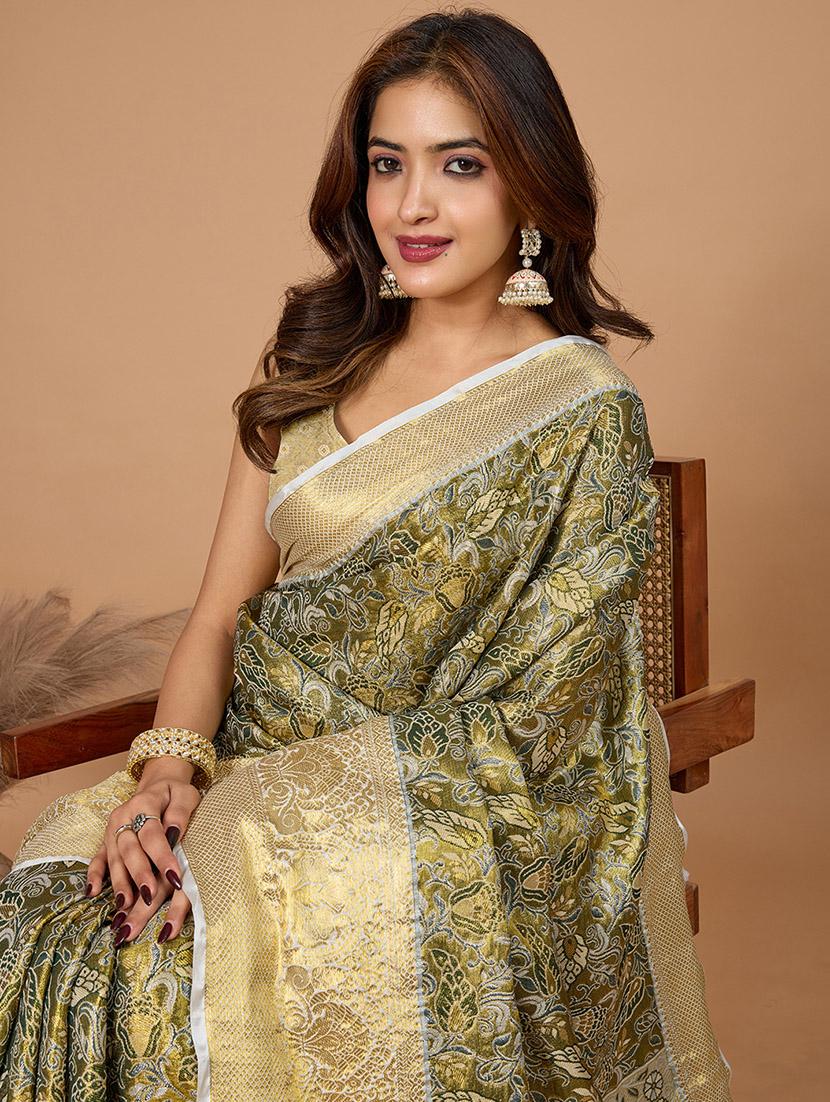 women self design kanjivaram saree with blouse - 21999982 - Standard Image - 4