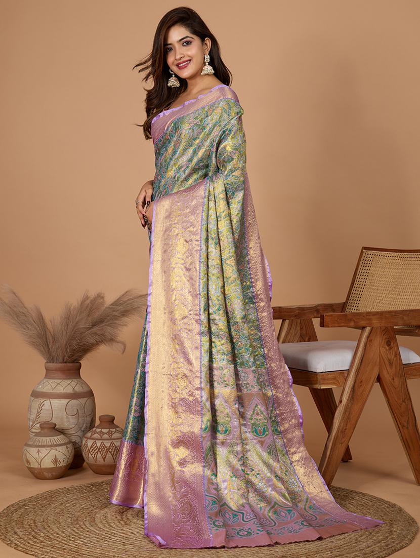 women self design kanjivaram saree with blouse - 21999983 -  Standard Image - 1