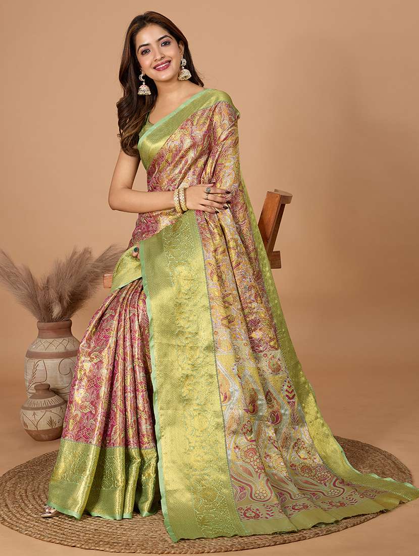 women self design kanjivaram saree with blouse - 21999984 -  Standard Image - 1