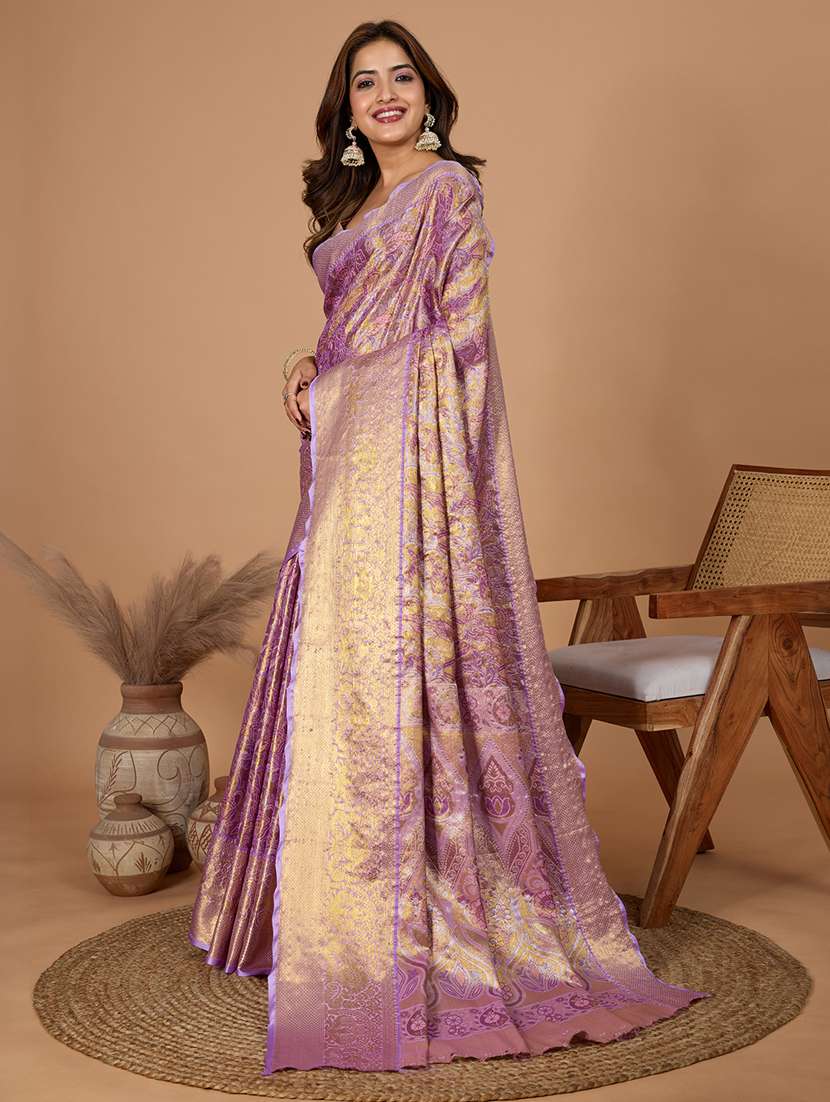 women self design kanjivaram saree with blouse - 21999985 - Standard Image - 1