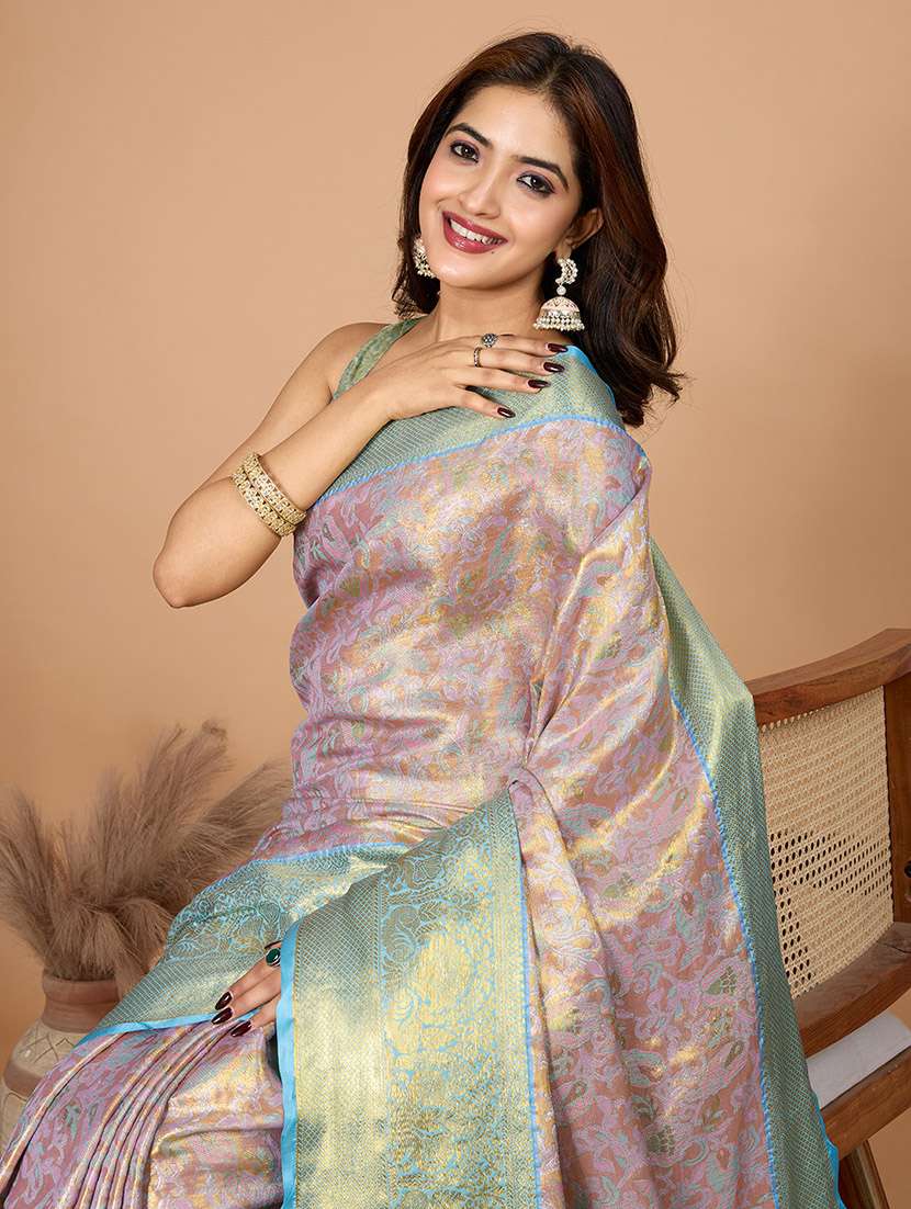 women self design kanjivaram saree with blouse - 21999988 - Standard Image - 4
