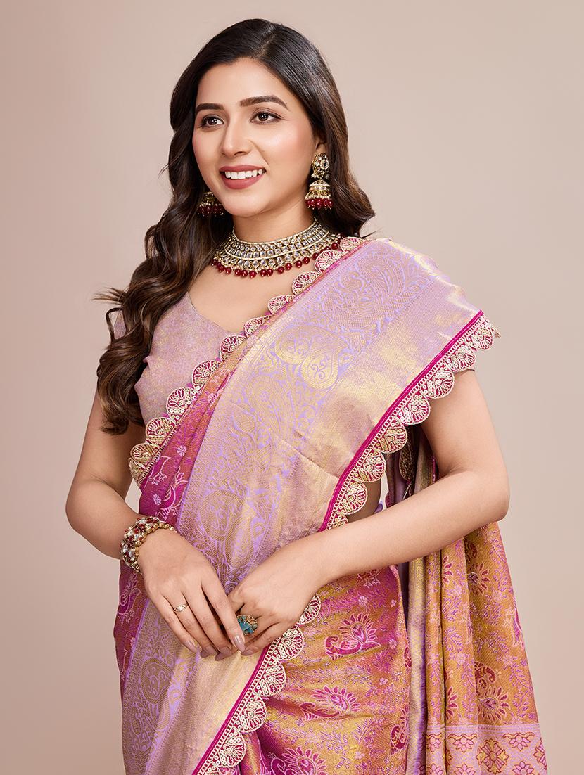 women self design kanjivaram saree with blouse - 21999991 - Standard Image - 4