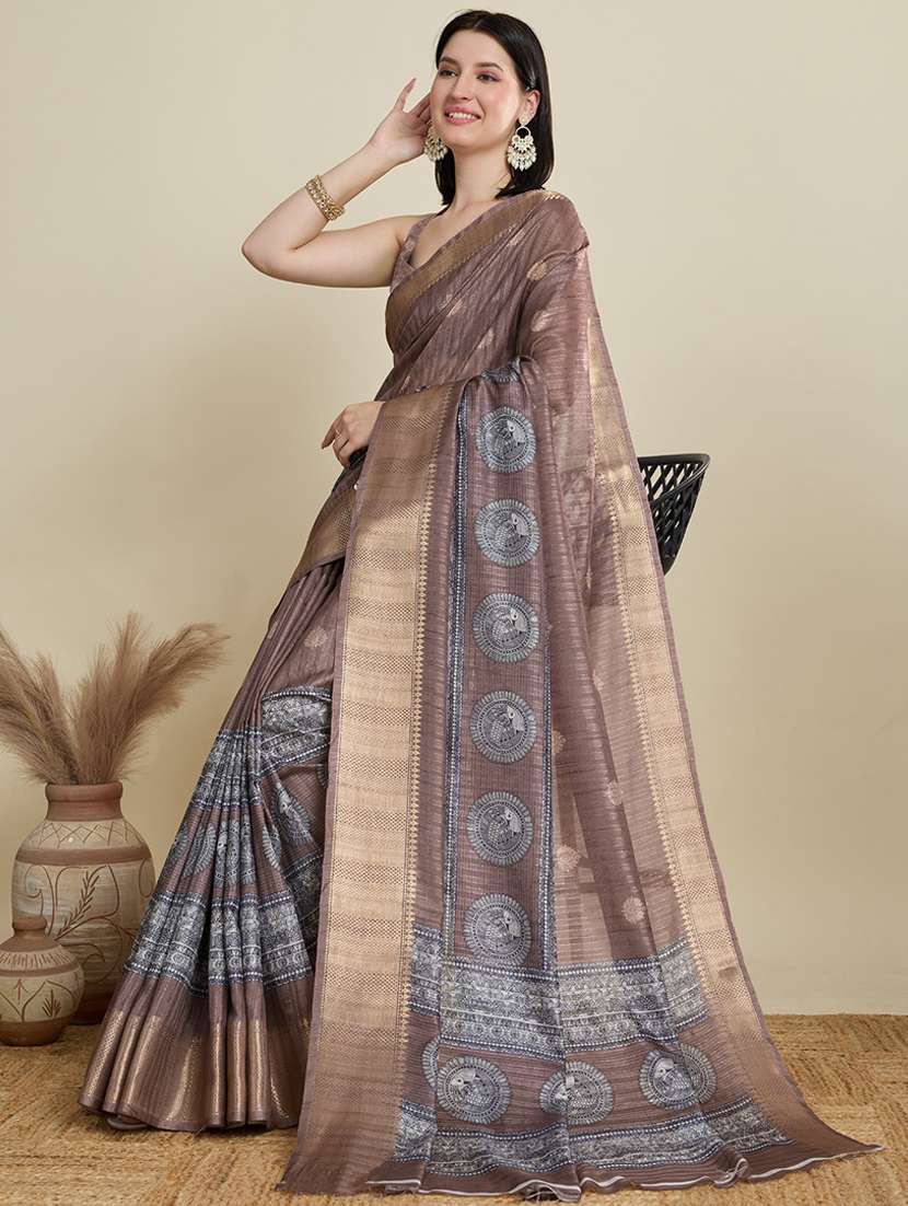 women self design bordered saree with blouse - 21999996 - Standard Image - 1