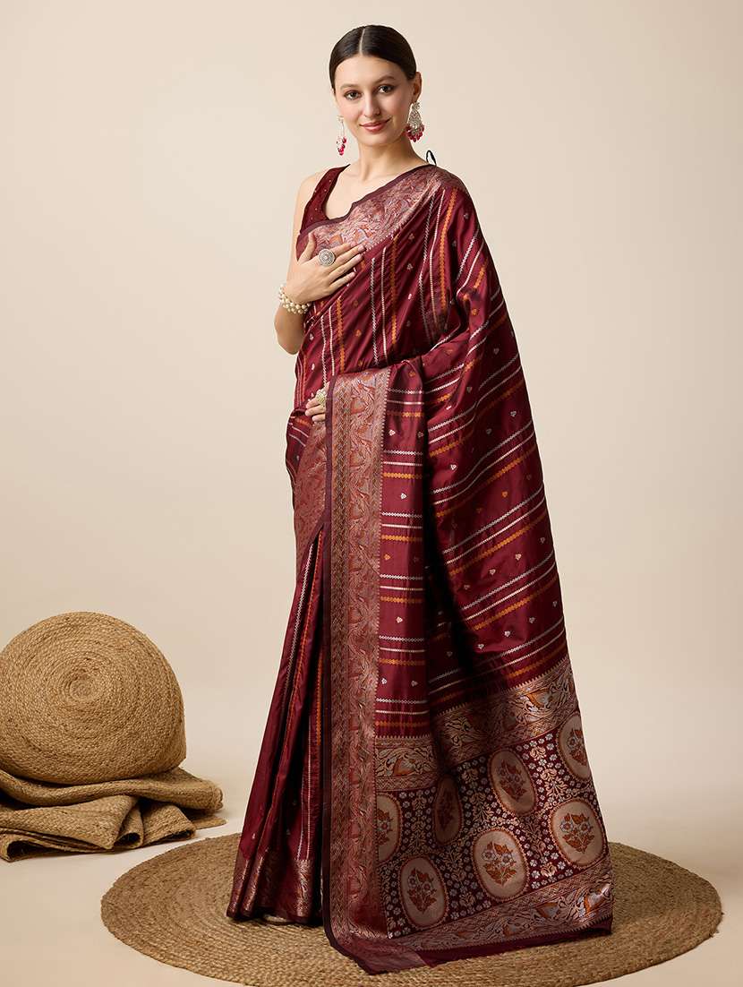 women self design banarasi saree with blouse - 22000028 -  Standard Image - 1