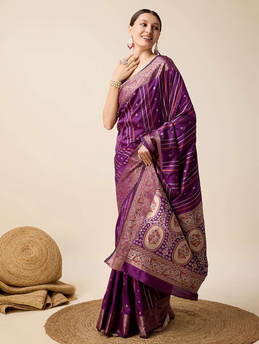 women self design banarasi saree with blouse - 22000031 -  Standard Image - 1