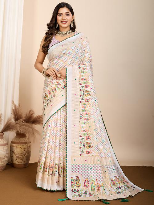 women self design bordered saree with blouse - 22000033 -  Standard Image - 0