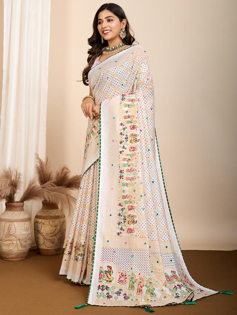women self design bordered saree with blouse - 22000033 -  Standard Image - 1
