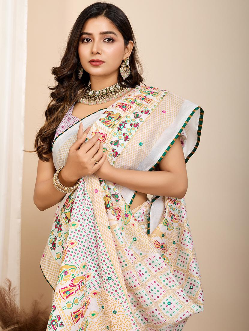 women self design bordered saree with blouse - 22000033 - Standard Image - 4