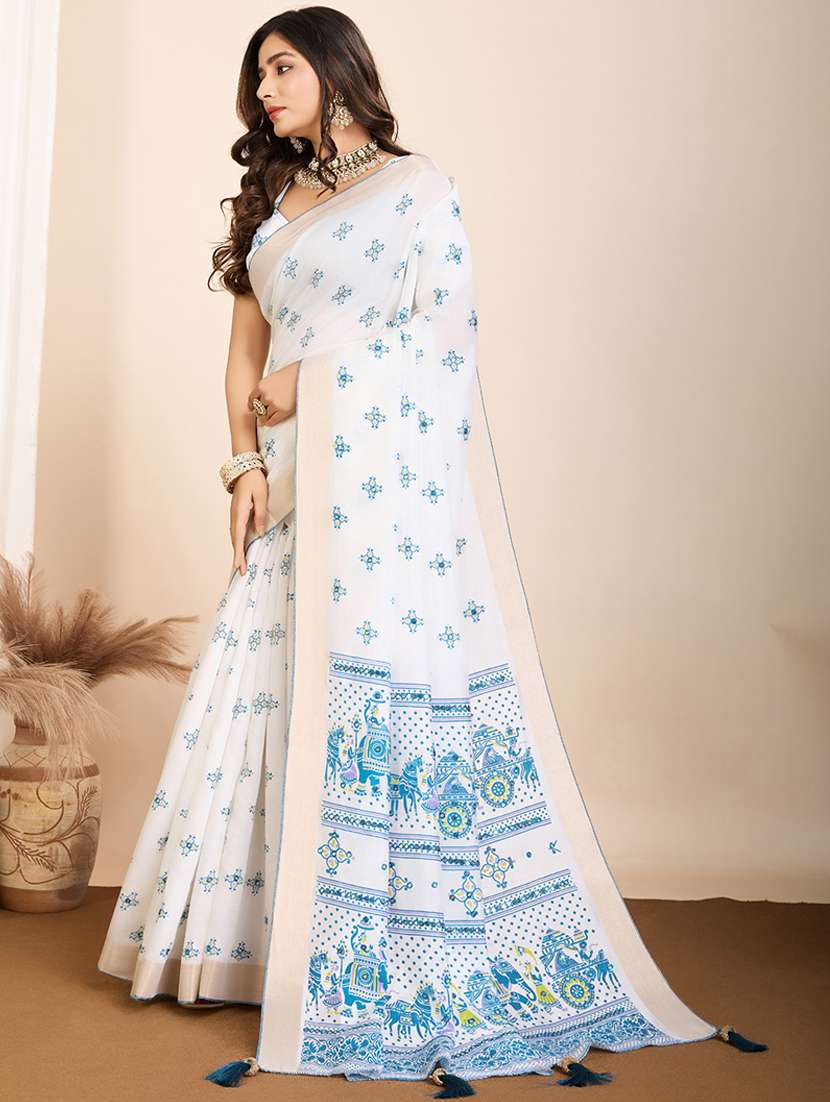 women self design bordered saree with blouse - 22000034 -  Standard Image - 1