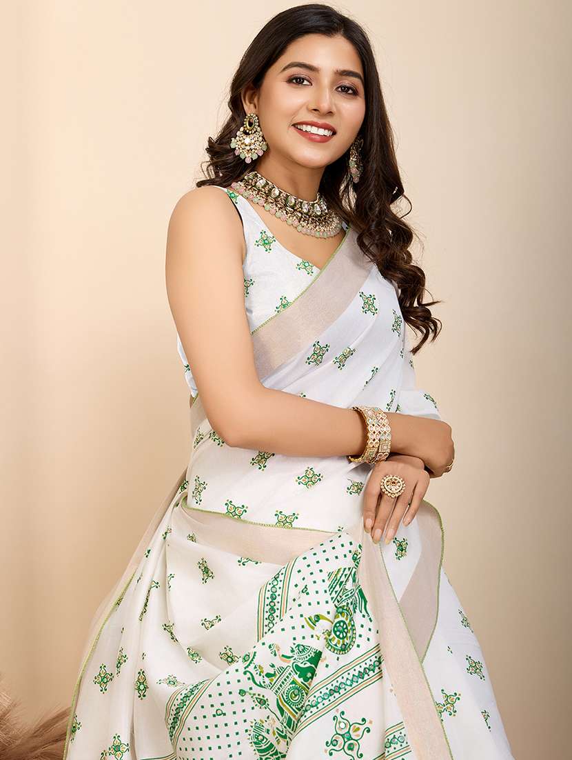 women self design bordered saree with blouse - 22000035 -  Standard Image - 4