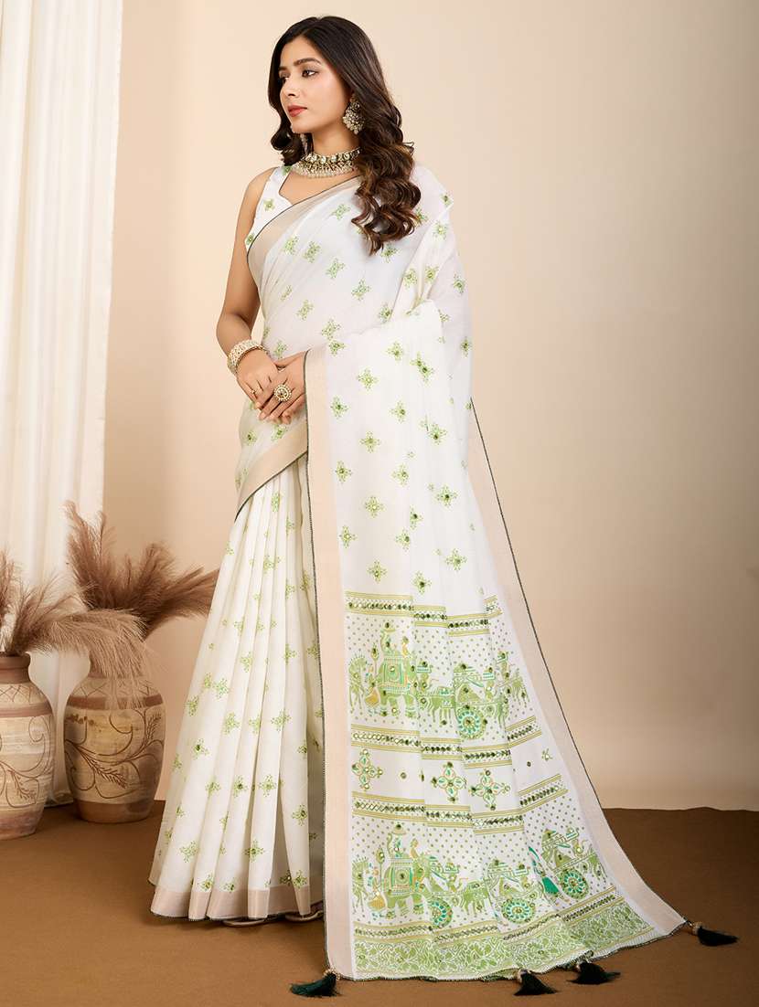 women self design bordered saree with blouse - 22000037 -  Standard Image - 1