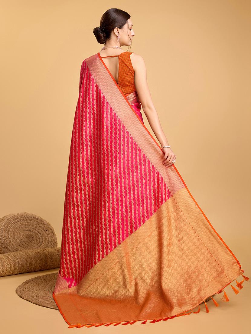 women self design banarasi saree with blouse - 22000045 - Standard Image - 4