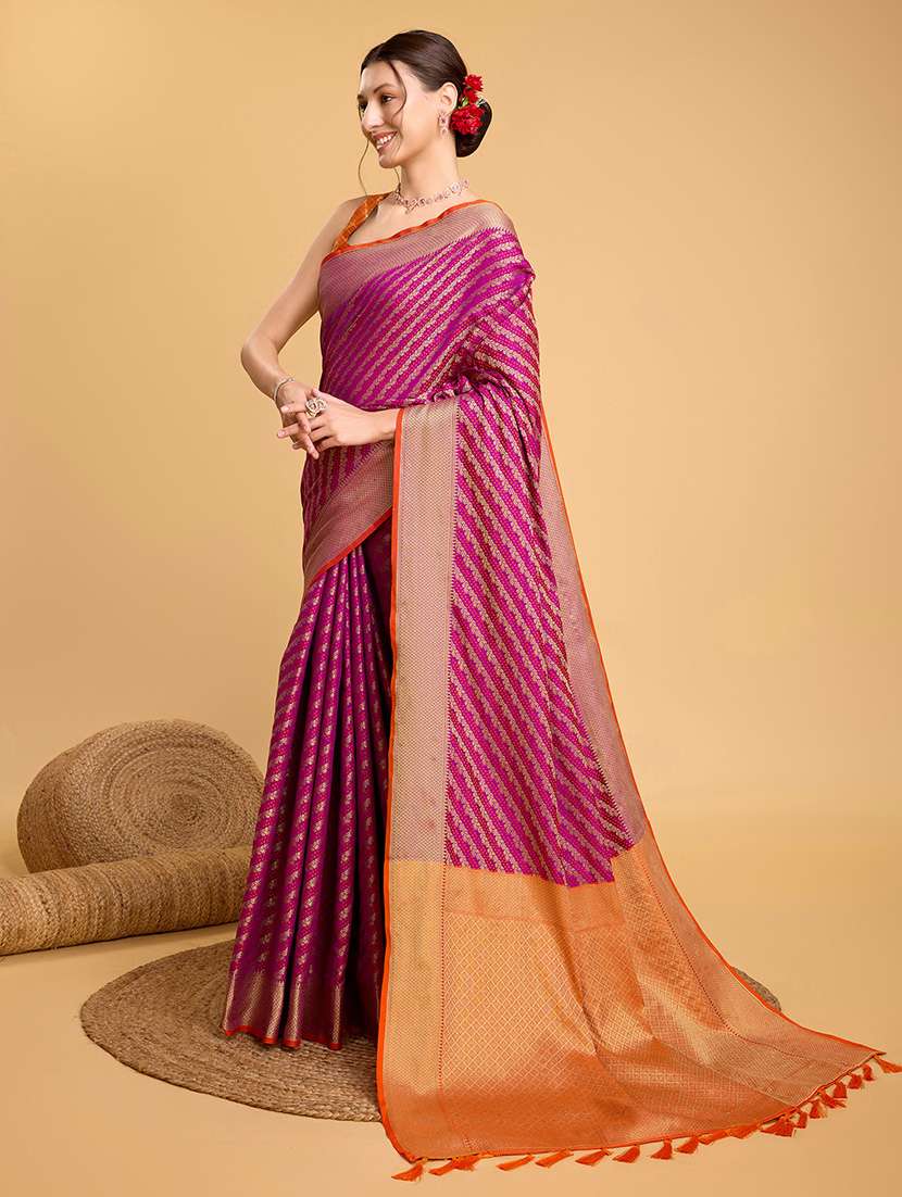 women self design banarasi saree with blouse - 22000046 -  Standard Image - 1