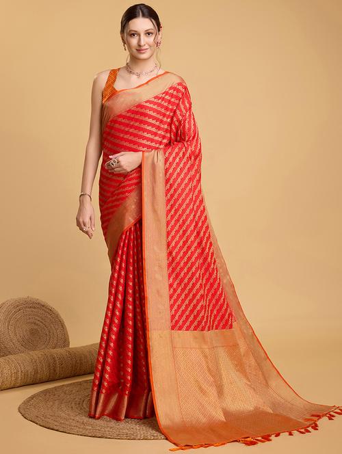 women self design banarasi saree with blouse - 22000047 -  Standard Image - 0