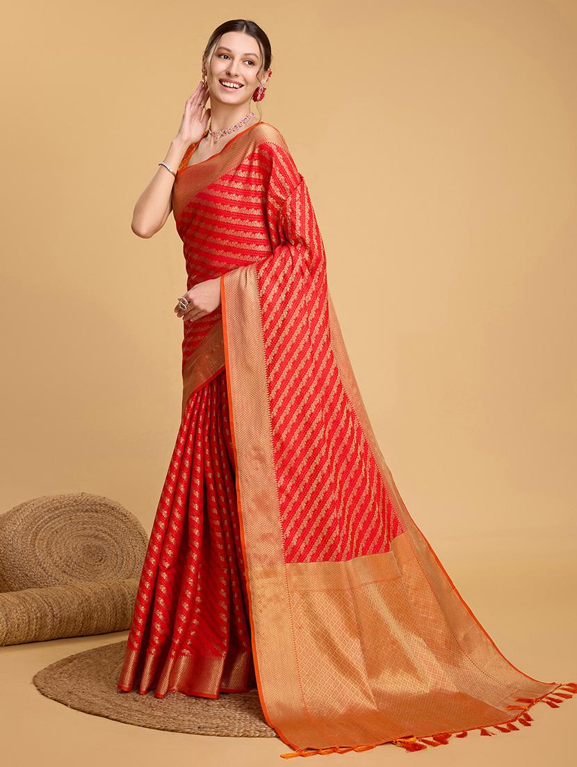 women self design banarasi saree with blouse - 22000047 - Standard Image - 1