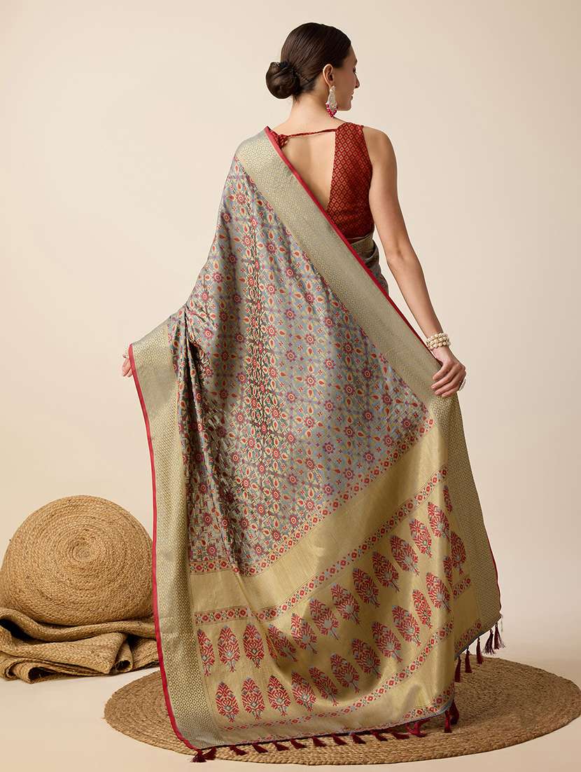 women self design banarasi saree with blouse - 22000049 -  Standard Image - 4