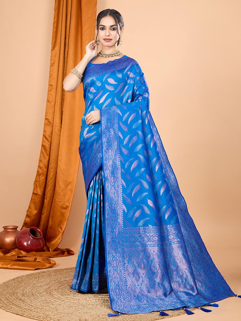 women self design banarasi saree with blouse - 22000055 - Standard Image - 1