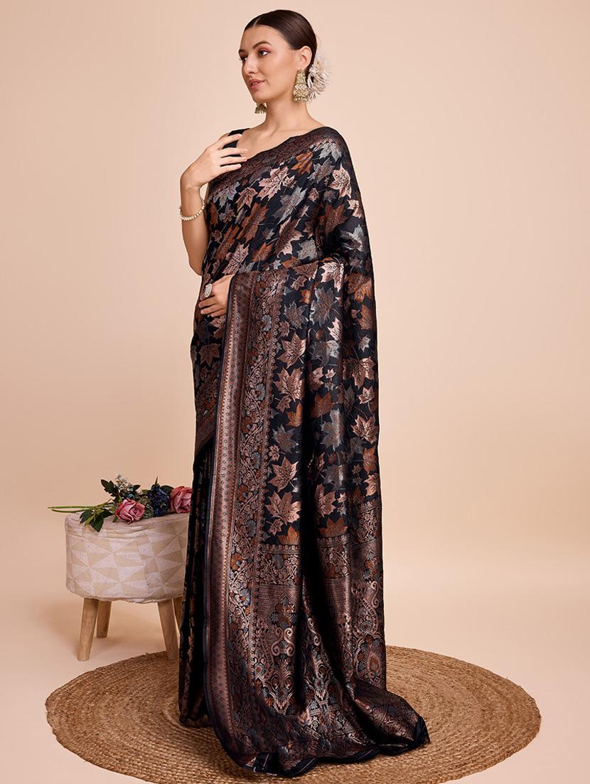 women self design banarasi saree with blouse - 22000061 - Standard Image - 1