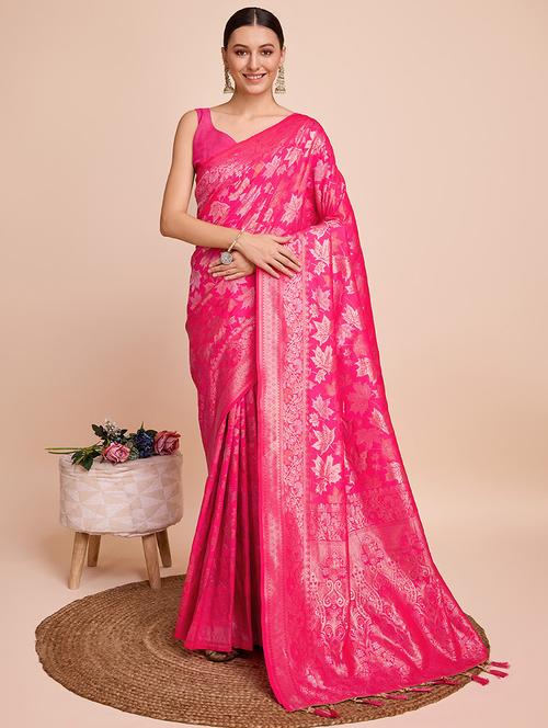 women self design banarasi saree with blouse - 22000064 -  Standard Image - 0