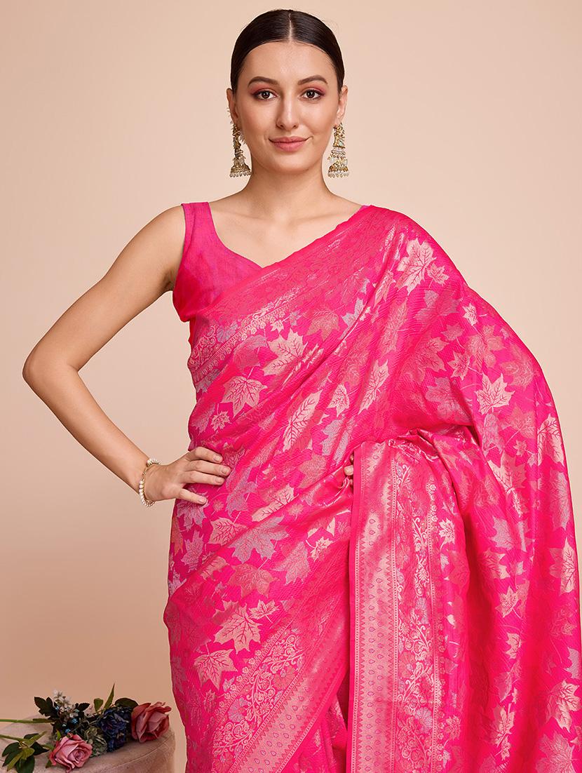 women self design banarasi saree with blouse - 22000064 - Standard Image - 4