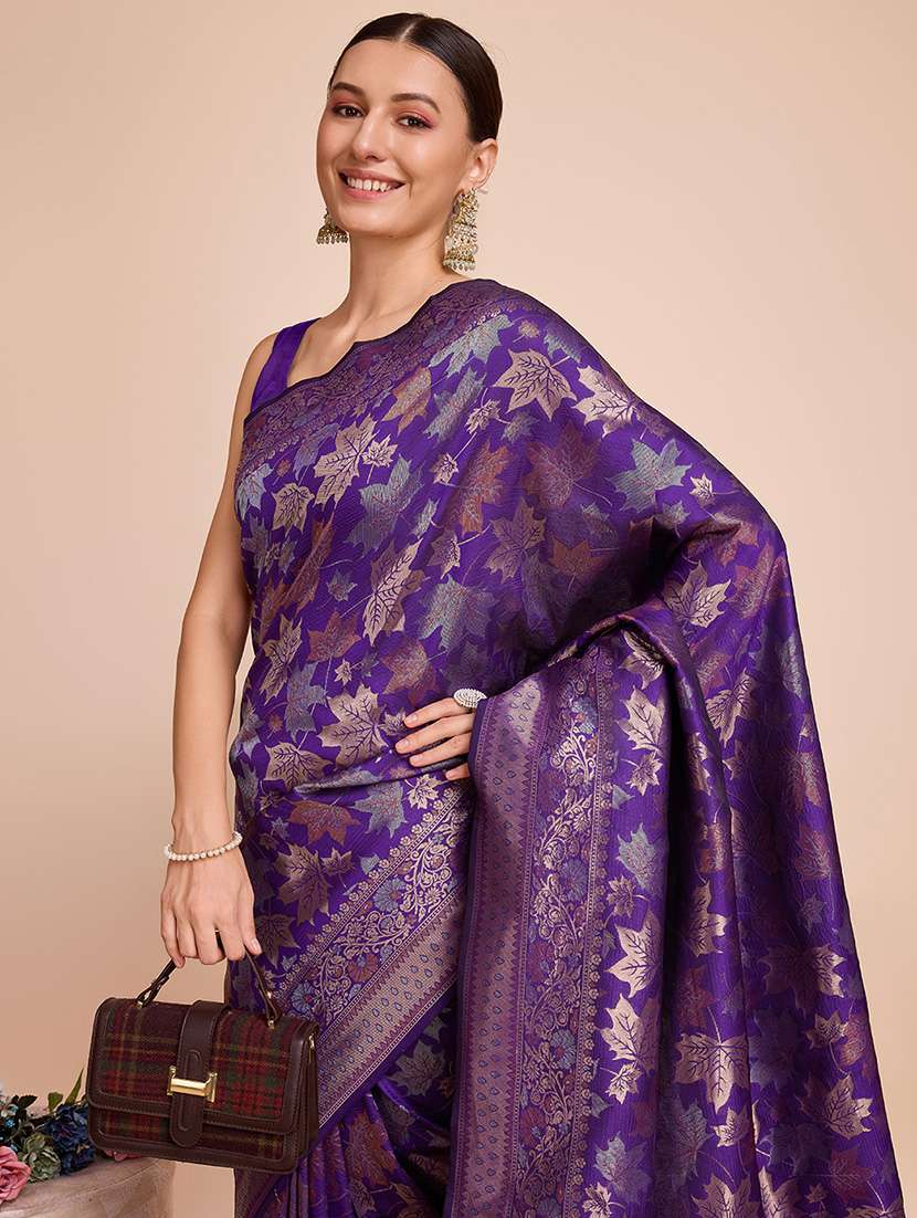 women self design banarasi saree with blouse - 22000066 -  Standard Image - 4