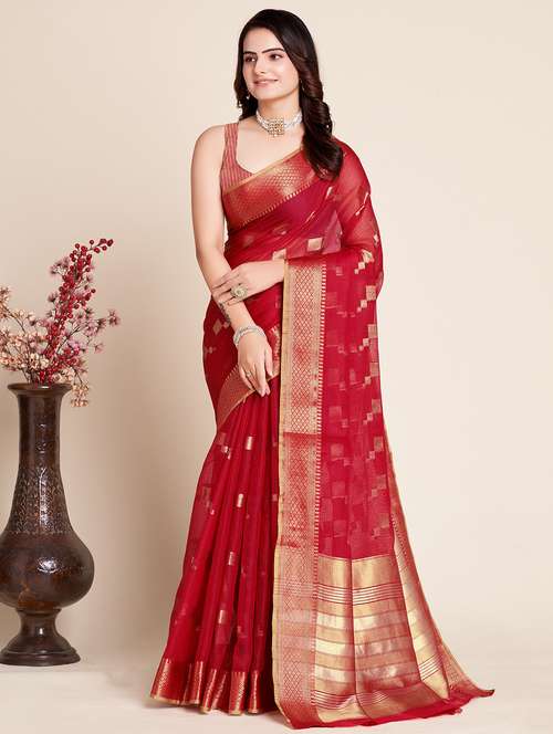 women self design bordered saree with blouse - 22000093 -  Standard Image - 0