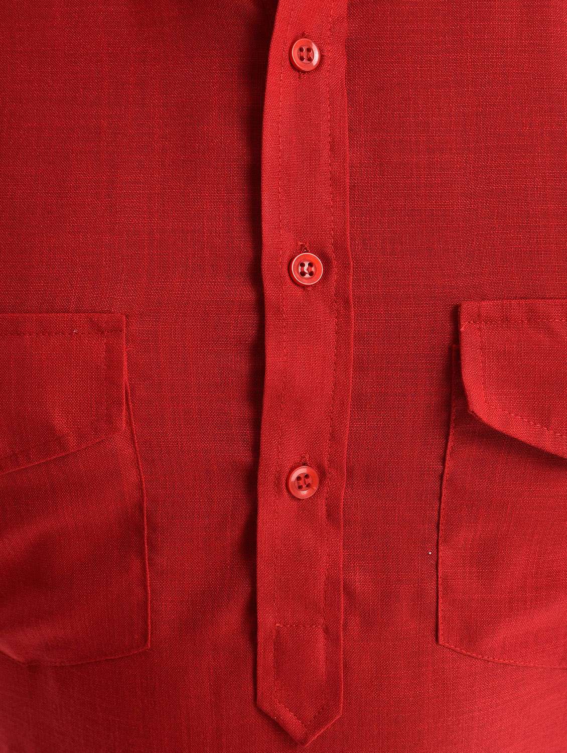 men solid collared long sleeve pathai kurta - 22001202 - Standard Image - 4