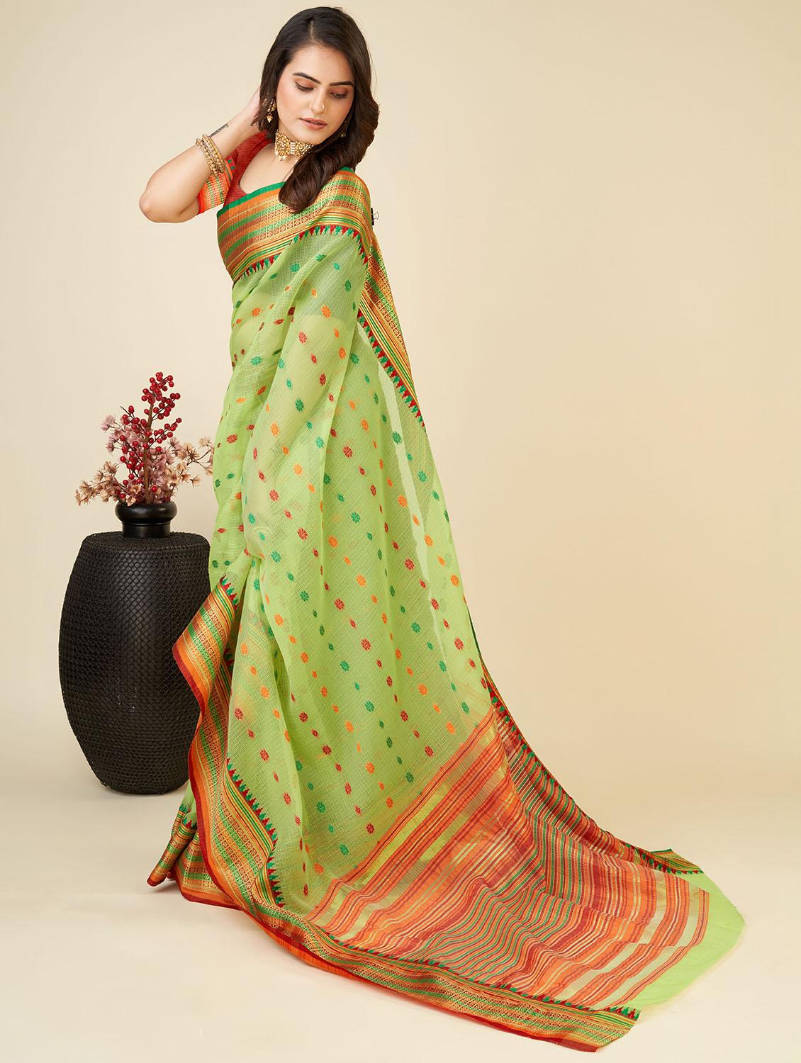 women self design bordered saree with blouse - 22001303 - Standard Image - 1
