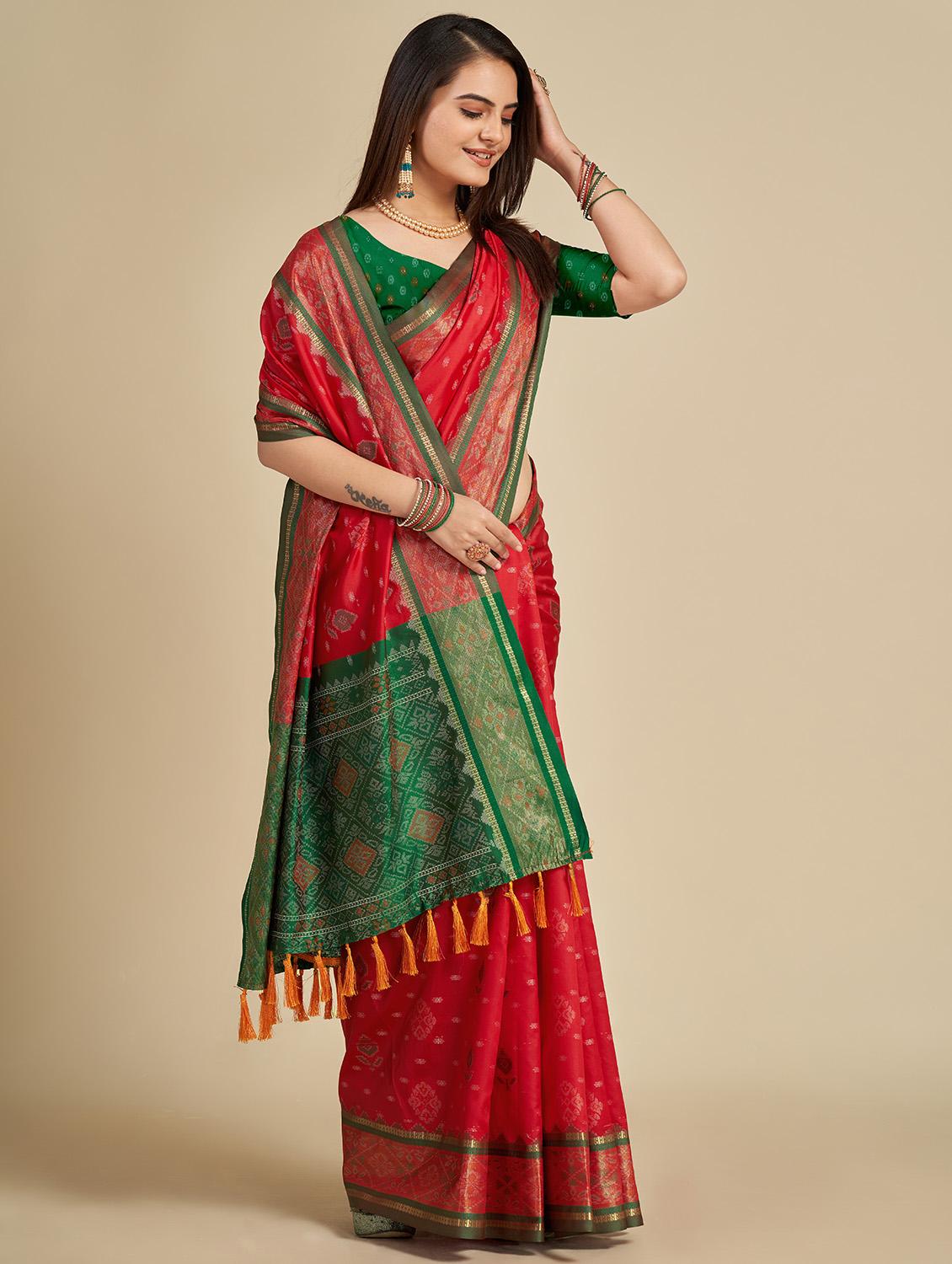 women self design patola saree with blouse - 22001335 -  Standard Image - 1