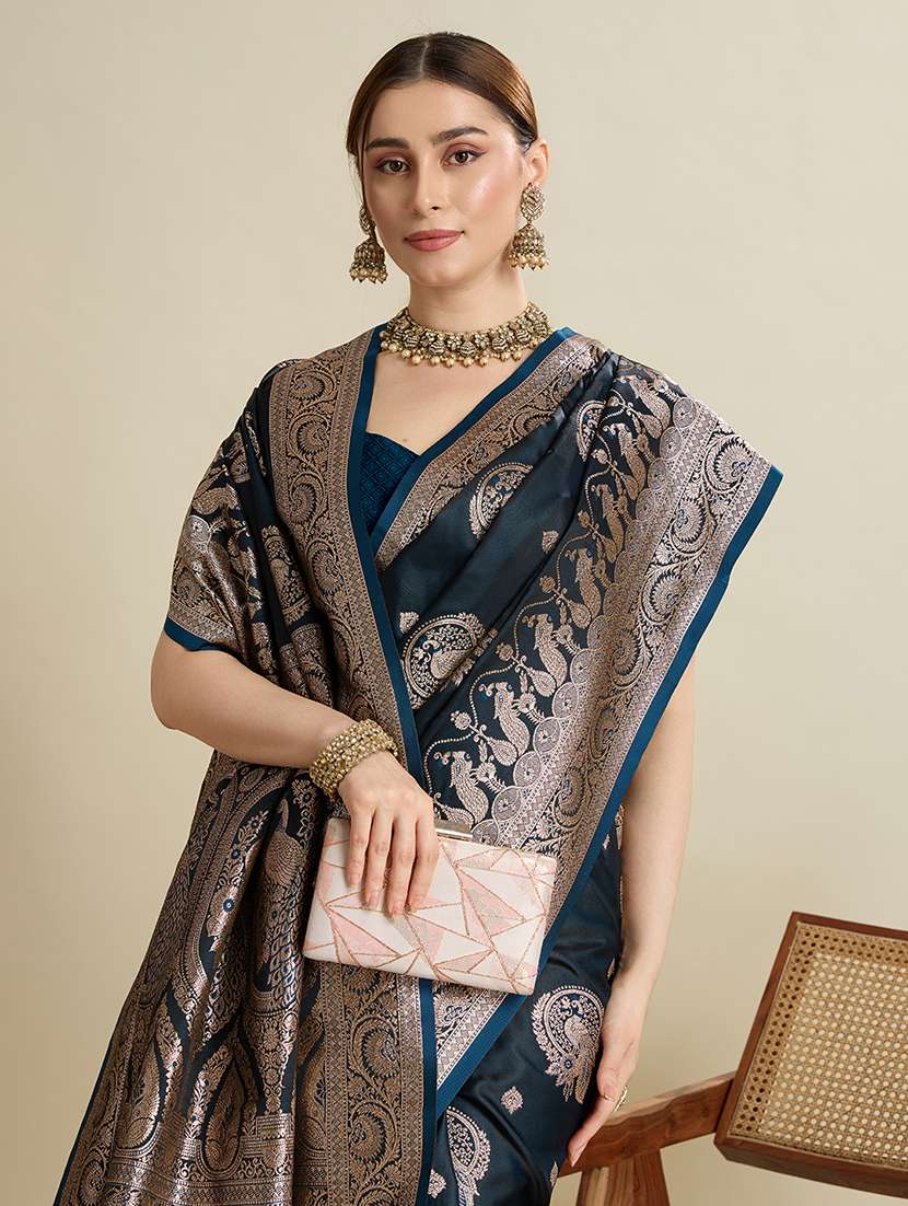 women self design banarasi saree with blouse - 22001342 -  Standard Image - 4