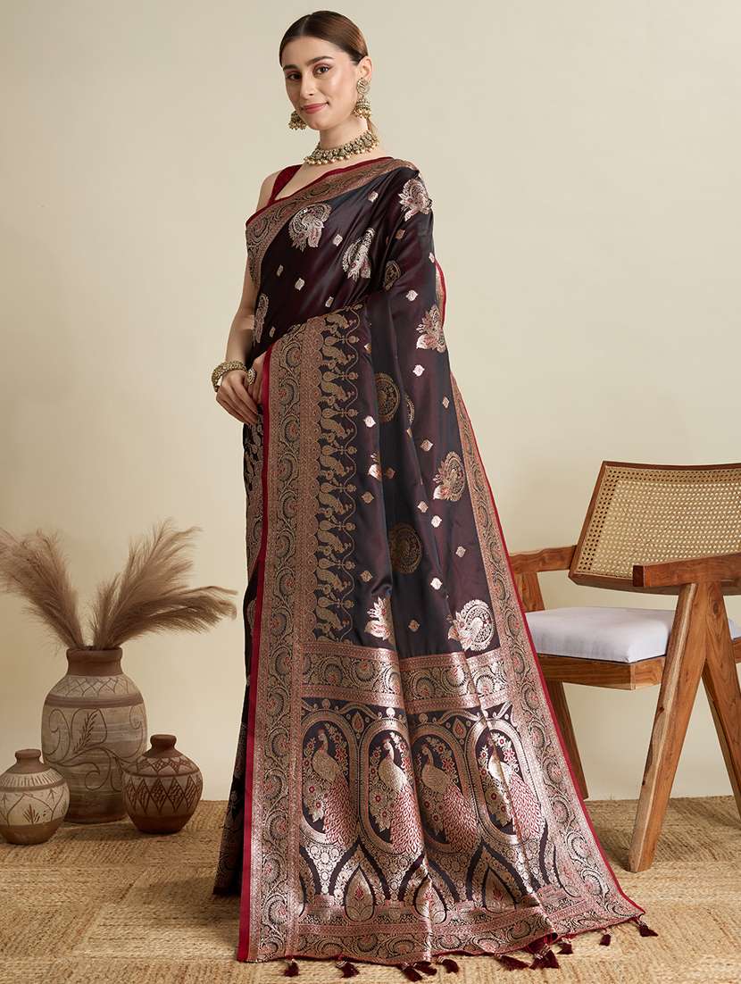 women self design banarasi saree with blouse - 22001343 -  Standard Image - 1