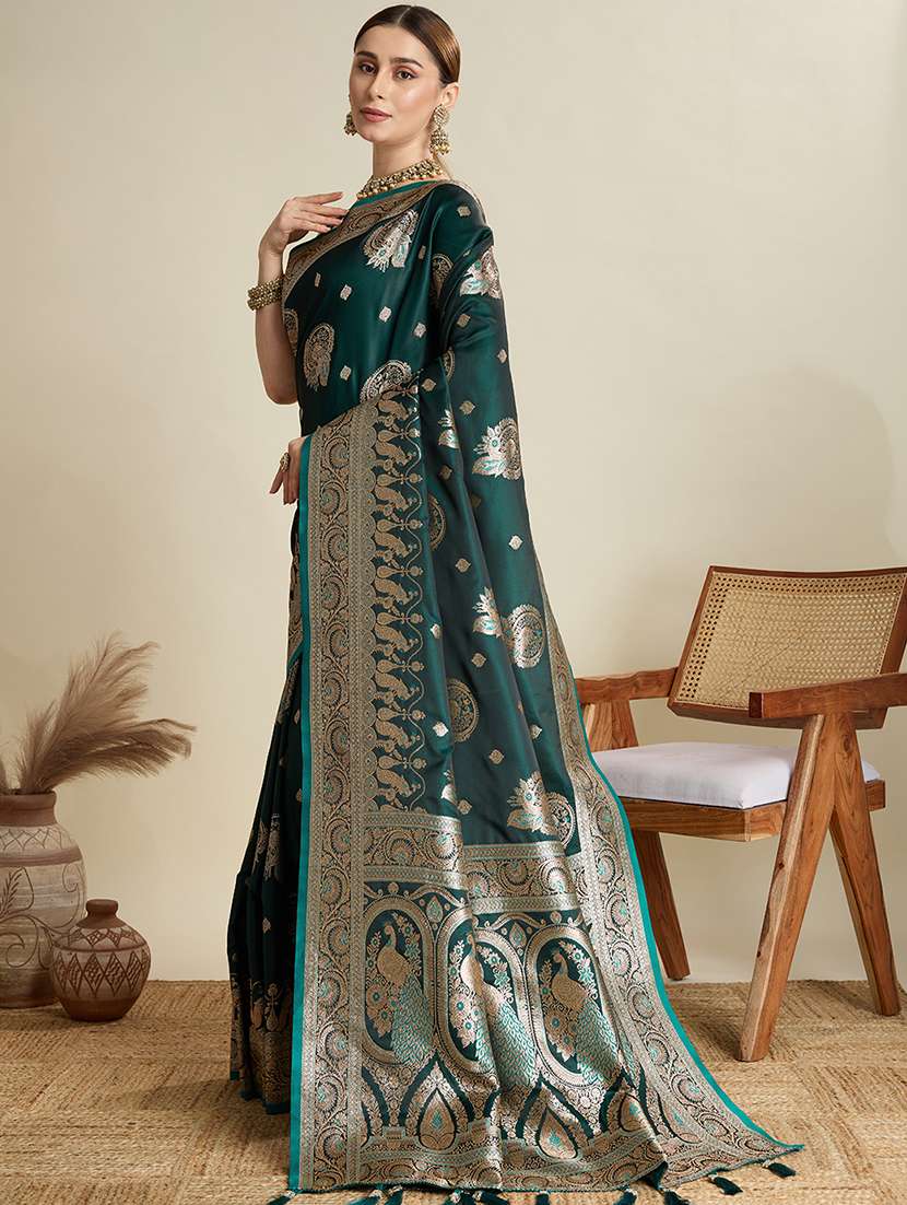 women self design banarasi saree with blouse - 22001344 -  Standard Image - 4