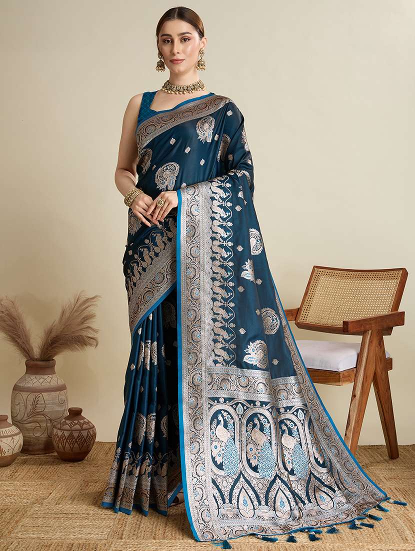 women self design banarasi saree with blouse - 22001345 -  Standard Image - 1