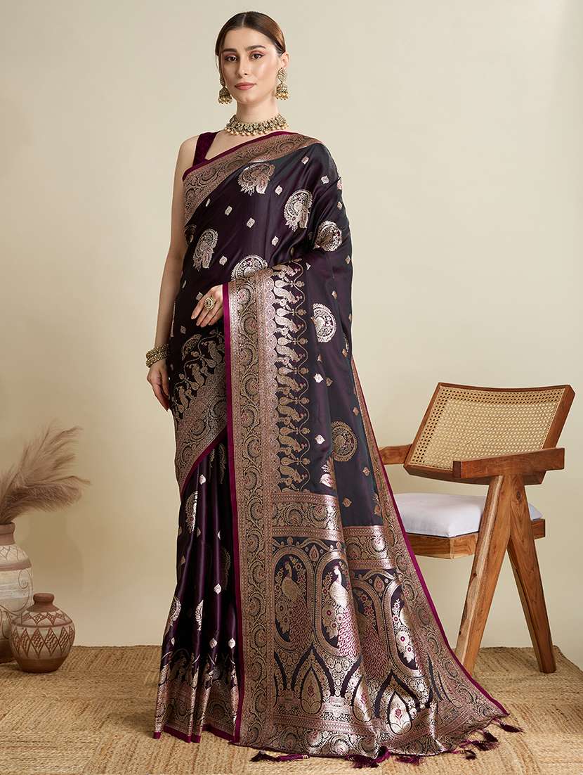 women self design banarasi saree with blouse - 22001346 -  Standard Image - 1