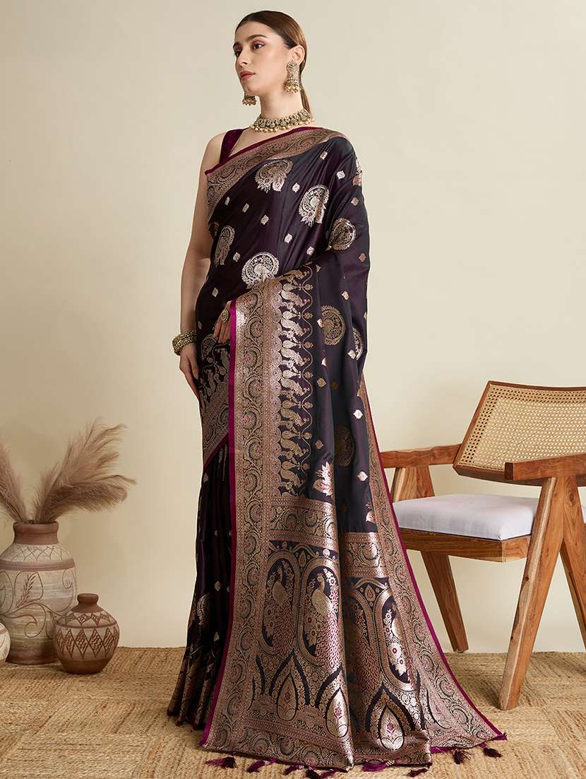 women self design banarasi saree with blouse - 22001346 -  Standard Image - 4