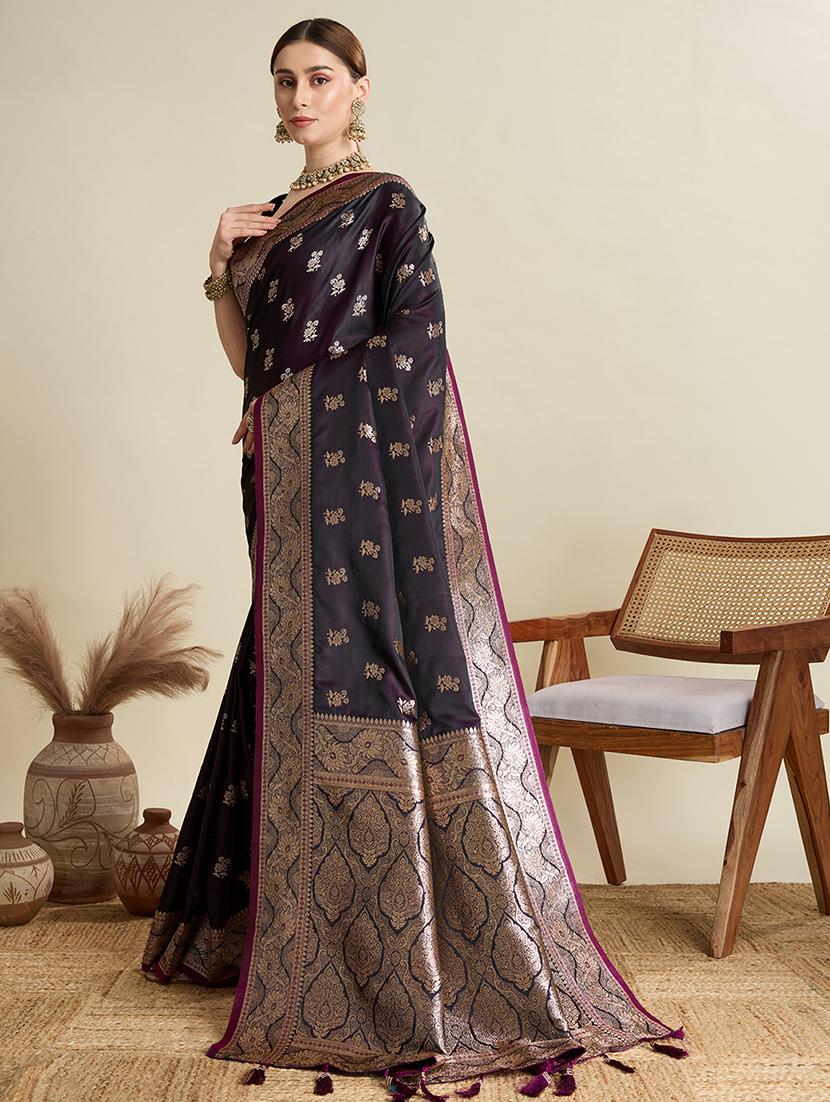 women self design banarasi saree with blouse - 22001350 - Standard Image - 4