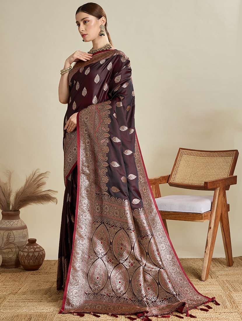 women self design banarasi saree with blouse - 22001352 -  Standard Image - 4