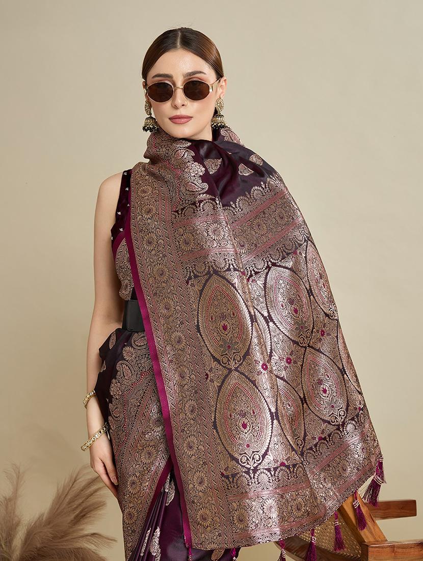 women self design banarasi saree with blouse - 22001355 - Standard Image - 4