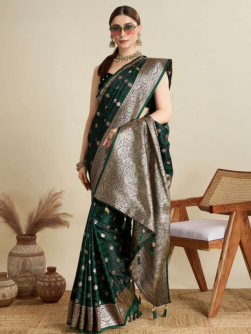 women self design banarasi saree with blouse - 22001357 - Standard Image - 4