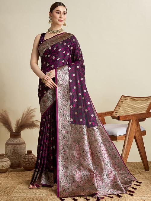 women self design banarasi saree with blouse - 22001360 - Standard Image - 0